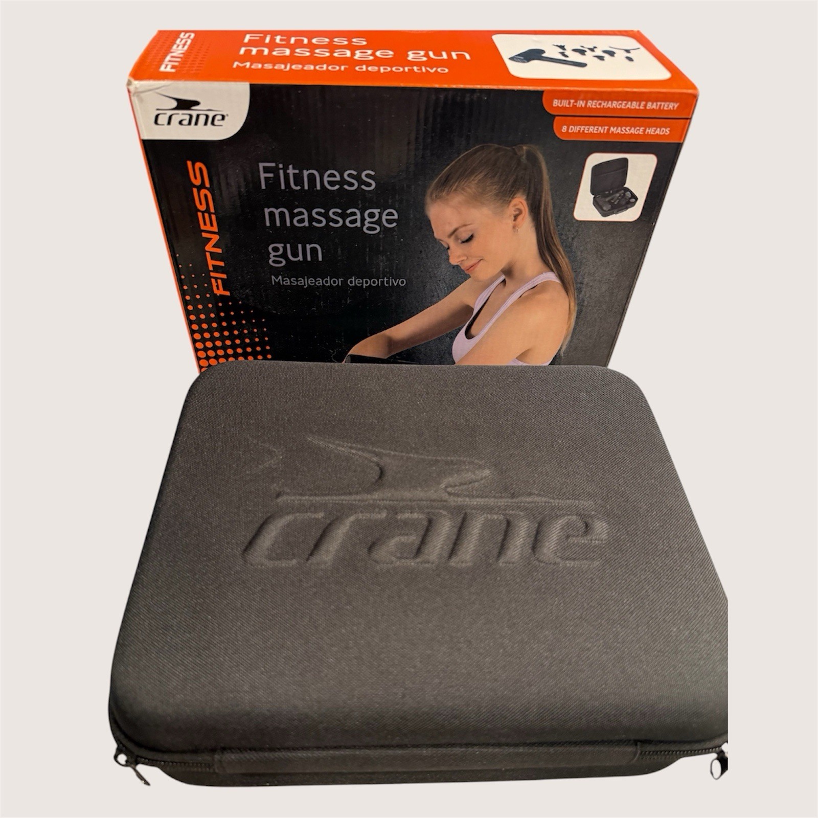 CRANE Fitness Massage Gun 8 Heads Touch Display /30 Speeds/ New - photo 4