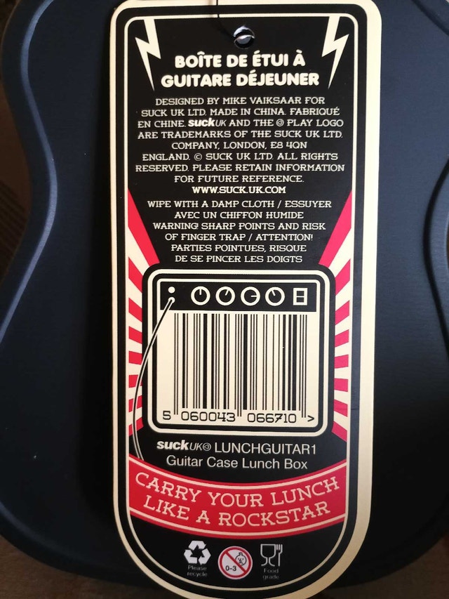 Suck UK Guitar Lunch Box - photo 5