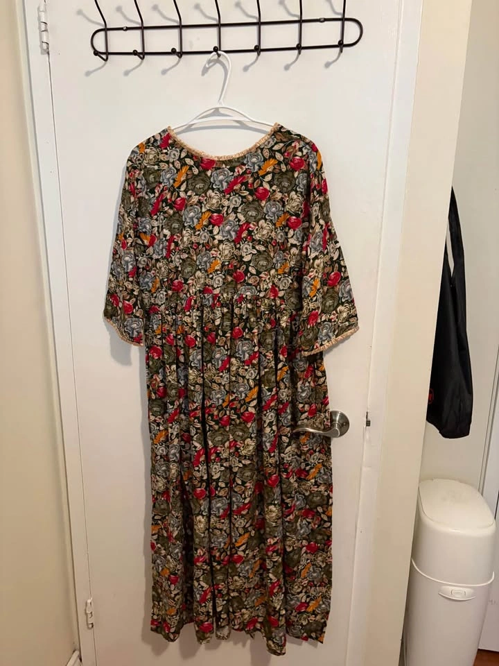 WOMEN Floral Print Cotton Dress L - photo 2