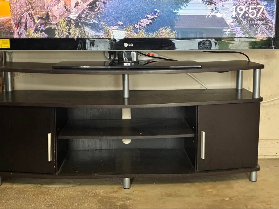 LG 60” TV with entertainment center - photo 2