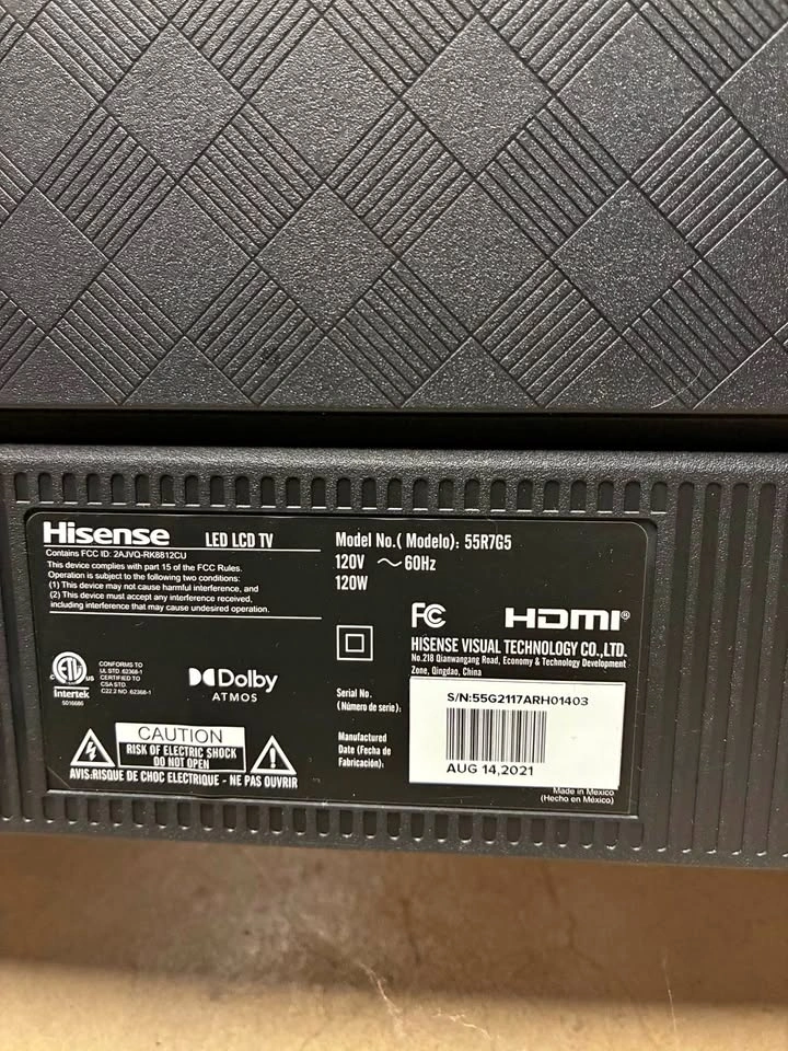 Hisense 55” for parts