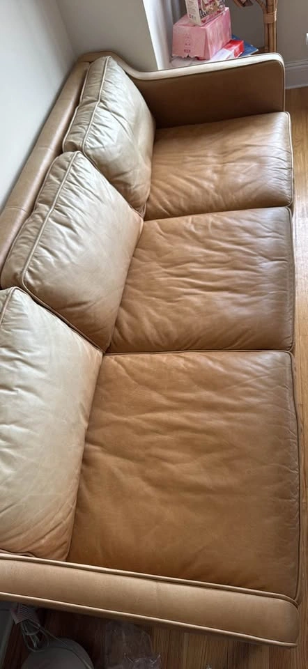 West Elm Hamilton 3-Seater Leather Sofa - photo 2