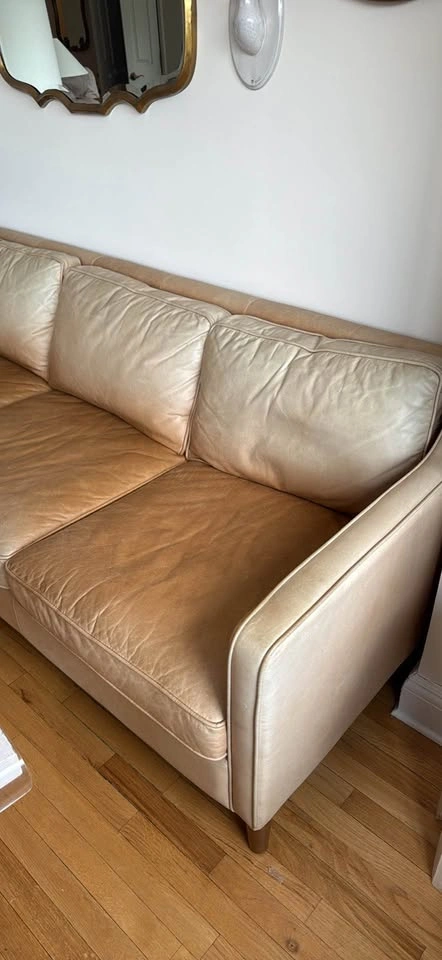 West Elm Hamilton 3-Seater Leather Sofa - photo 3