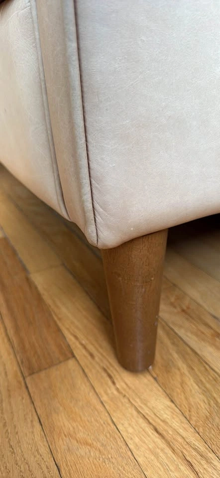 West Elm Hamilton 3-Seater Leather Sofa - photo 4