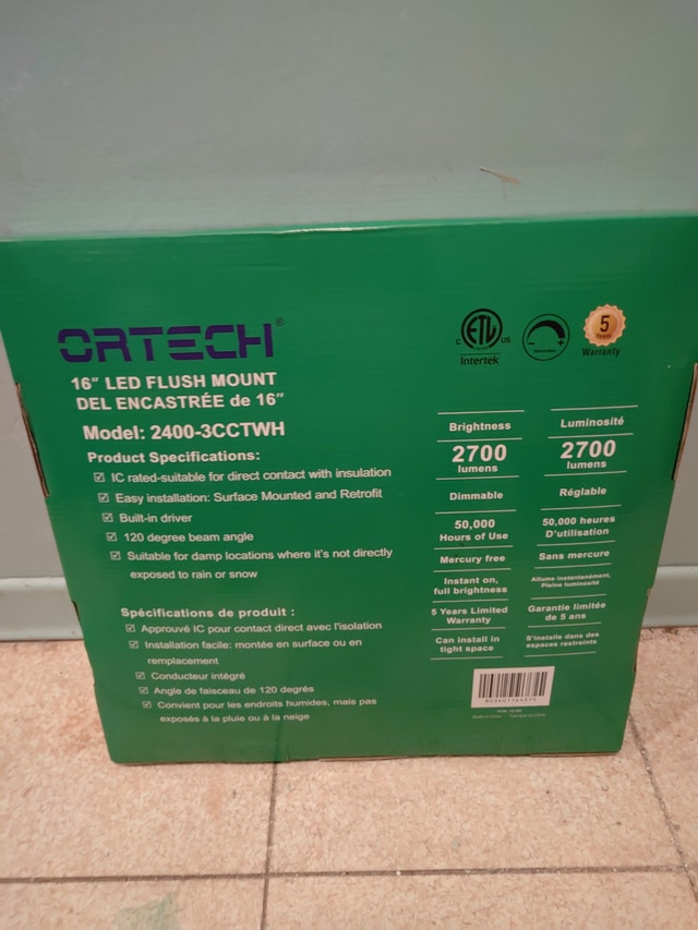 Ortech 16-inch LED Flush Mount Light - photo 2