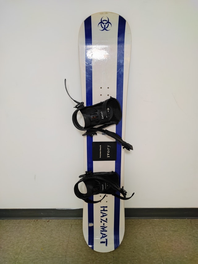 Ivory Haz-Mat Snowboard with Bindings