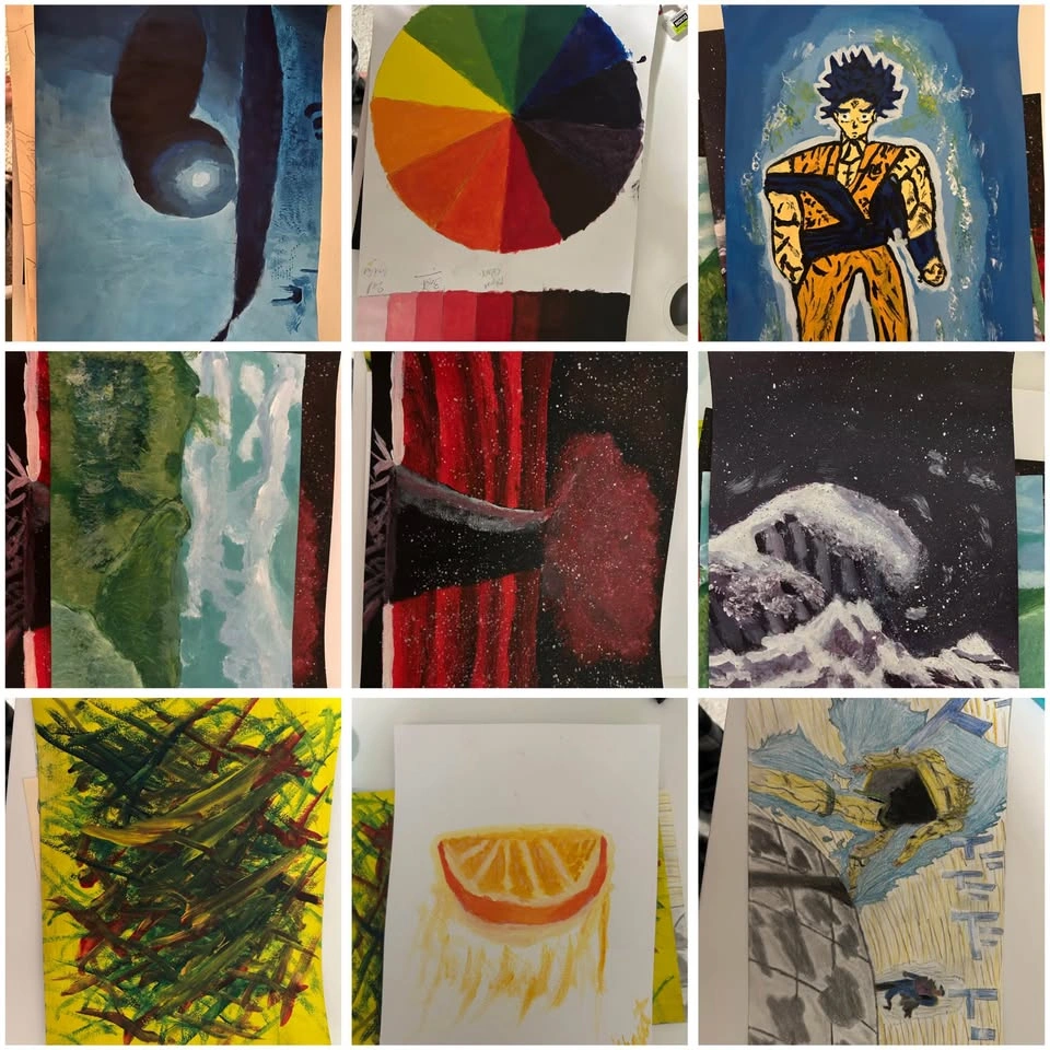 Art lot paintings and drawings