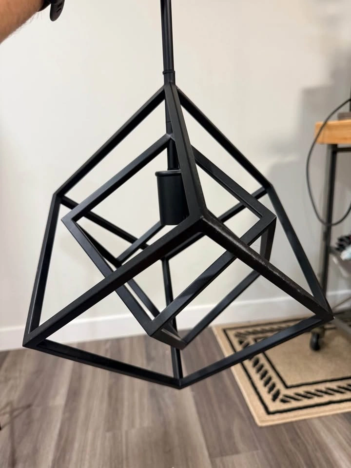 Modern Black Geometric Light Fixture Set - 3 Pieces - photo 3