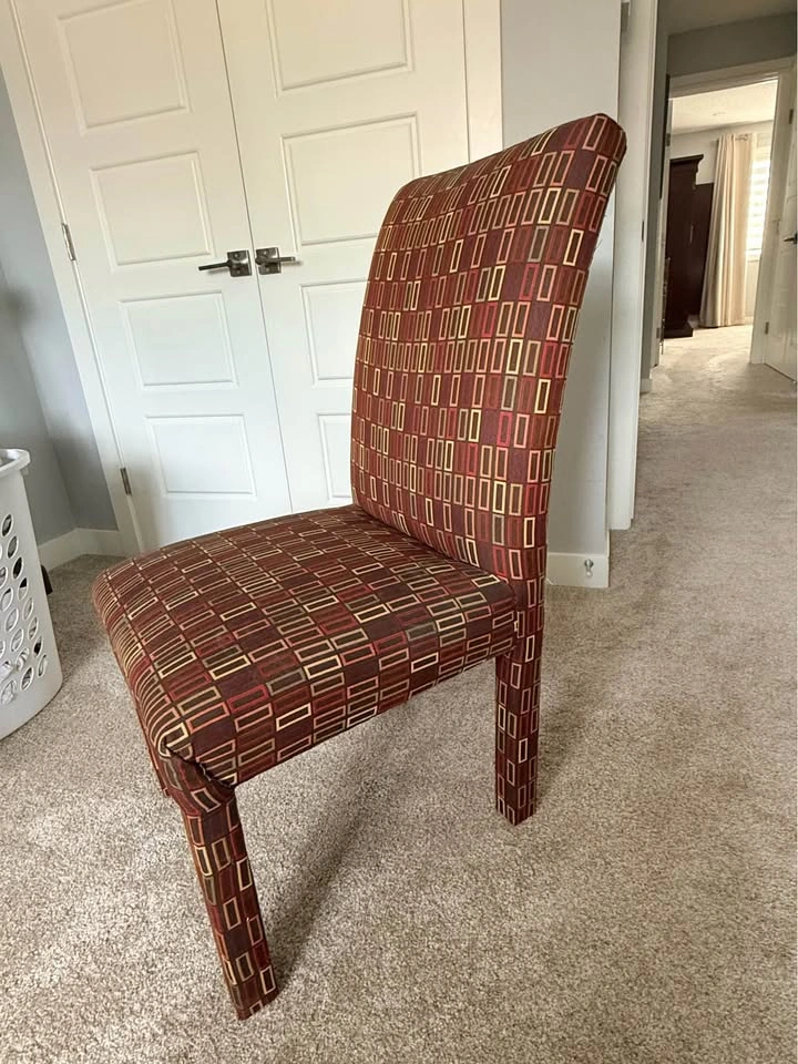 Geometric Pattern Upholstered Dining Chair - photo 2