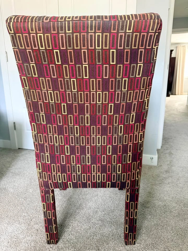 Geometric Pattern Upholstered Dining Chair - photo 3