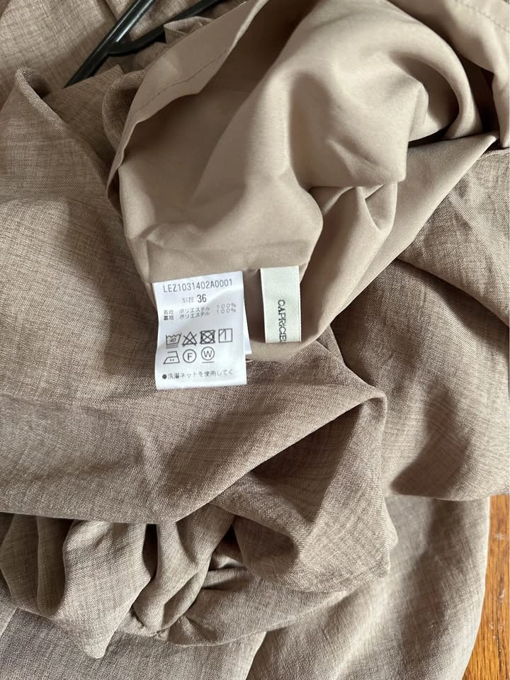 Gathered Neck Wide-Leg Jumpsuit / Taupe - photo 2