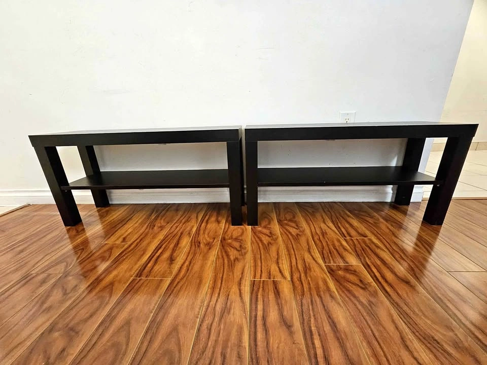Set of 2 IKEA LACK TV Benches / Entryway Shoe Racks