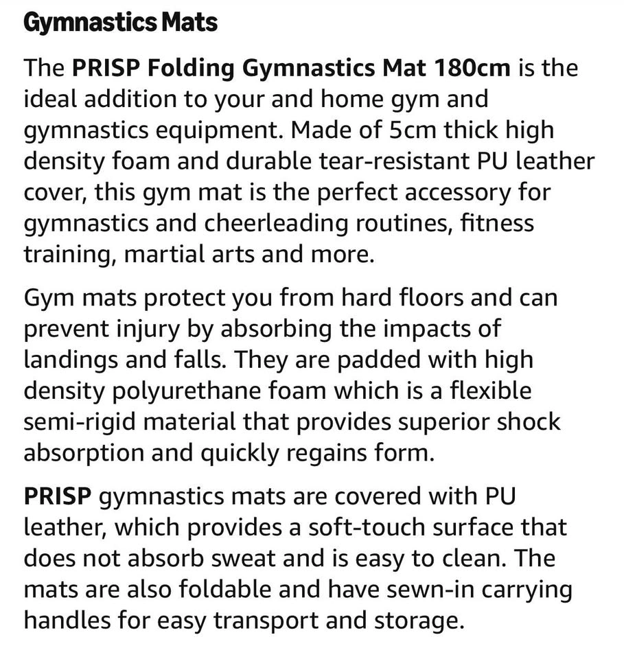 Tri Folding 180 cm Gymnastics & Exercise Mat - photo 4