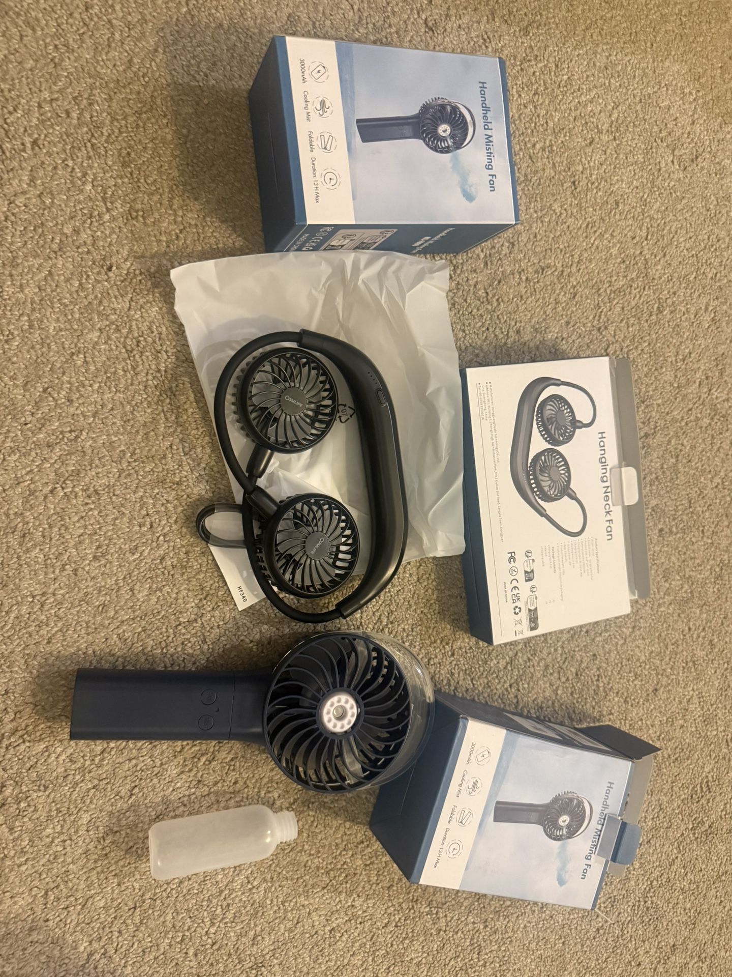 Portable Hands-Free Neck Fan - 360° Adjustable, USB Rechargeable - photo 2