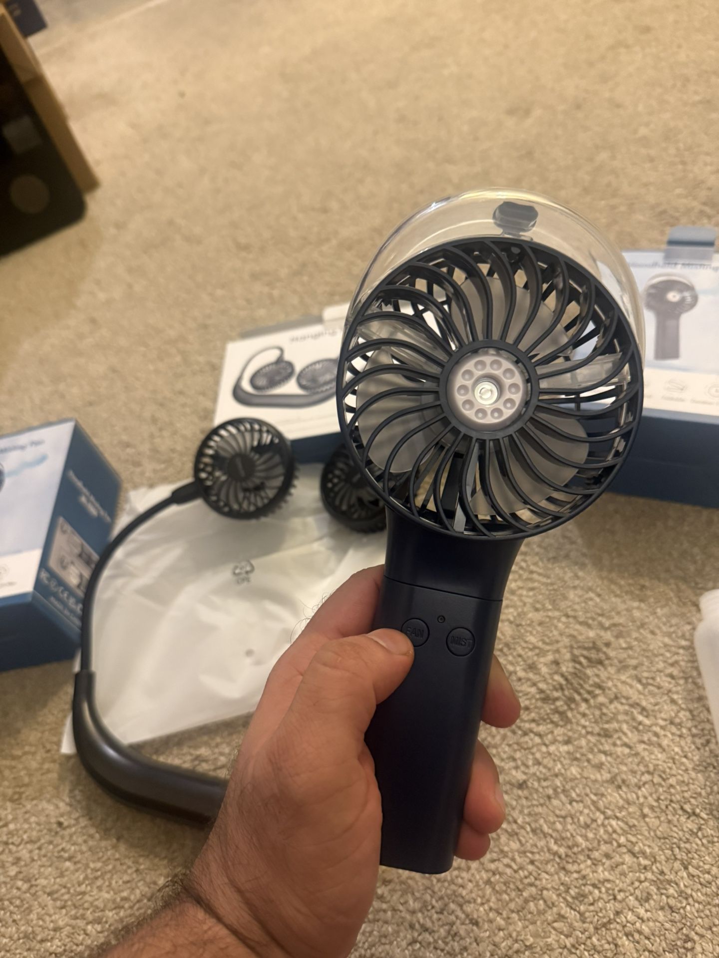 Portable Hands-Free Neck Fan - 360° Adjustable, USB Rechargeable - photo 3