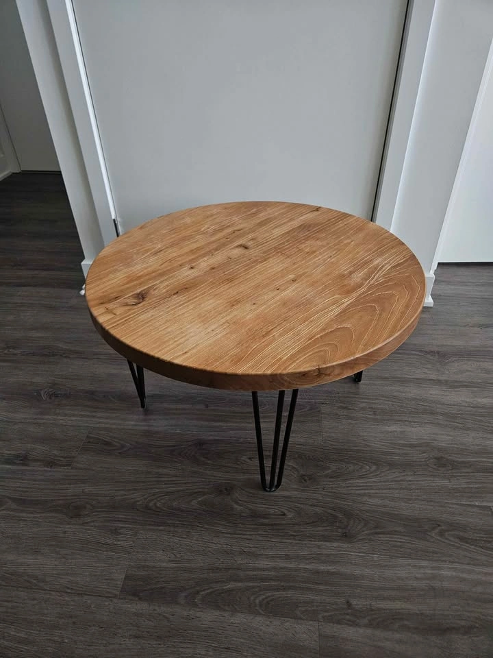 27.5" Wooden top round coffee table - photo 2