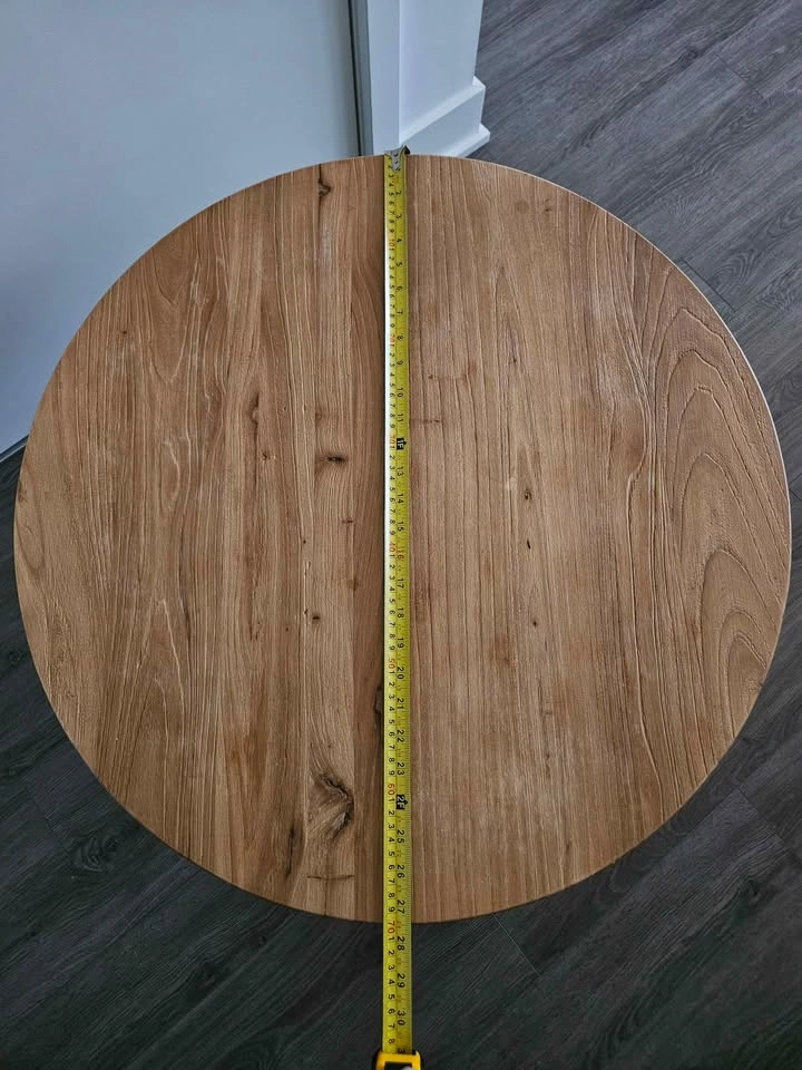 27.5" Wooden top round coffee table - photo 3