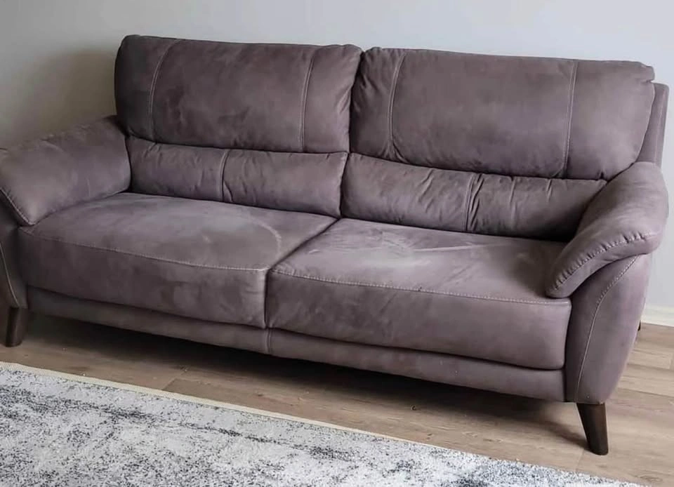 🛋️ Grey Micro-Suede Oversized Loveseat - photo 3