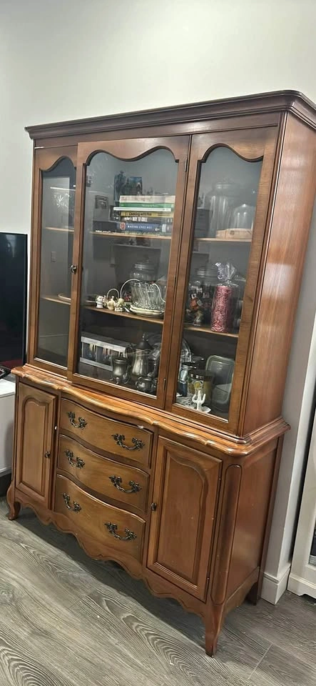 Vintage French Provincial China Cabinet – Local Pickup Delta