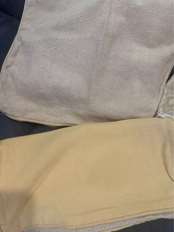 Boho Chic Throw Pillow Covers + Blanket– Yellow & Grey - photo 4