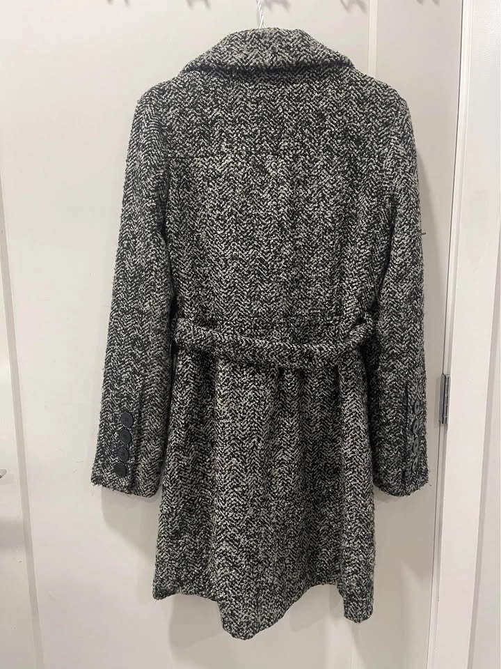 🧥 Suzy Shier Women’s Tweed Wrap Wool Coat – Size XS - photo 3