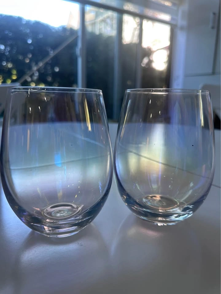 Samantha Pynn Home – 4 Stemless Luster Wine Glasses – New - photo 4