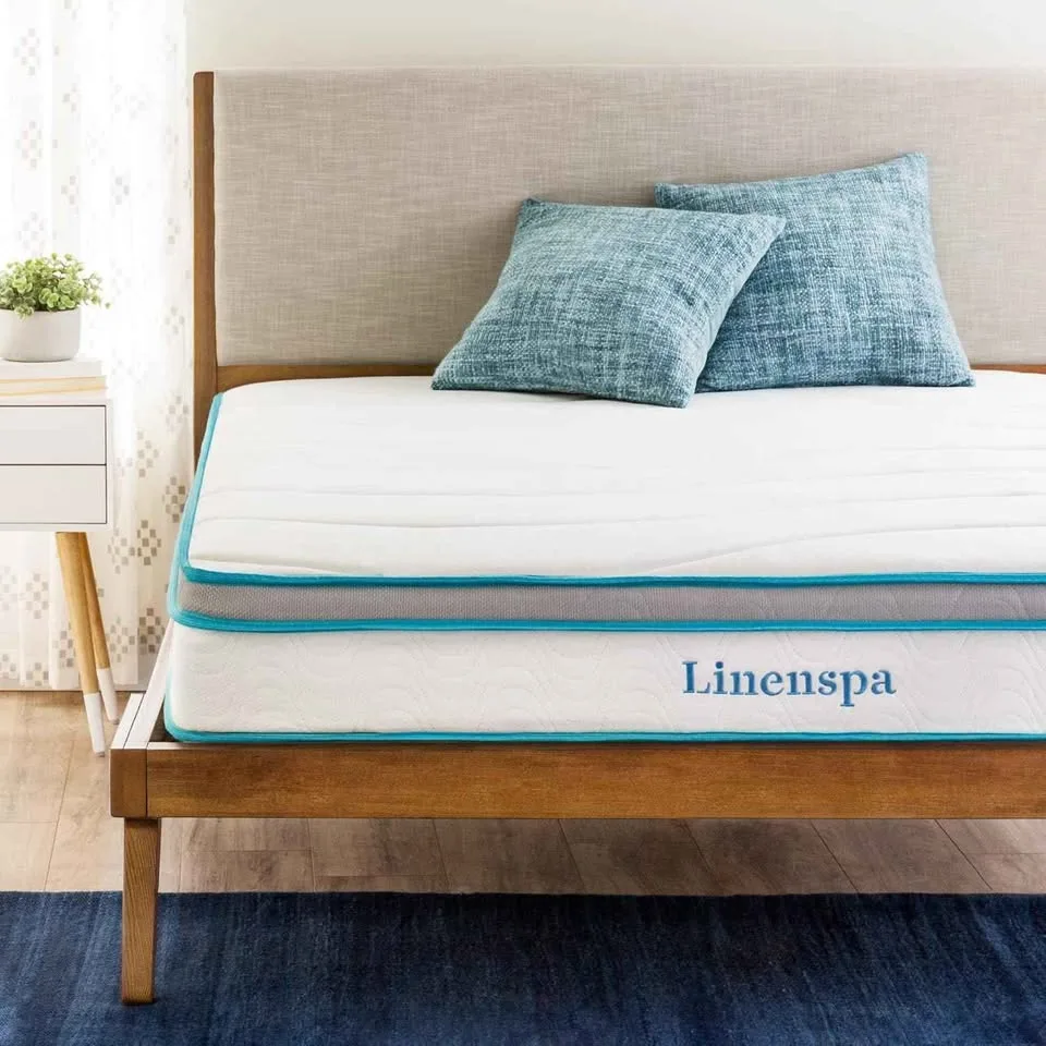 LINENSPA 8 Inch Queen Hybrid Mattress BRAND NEW image indicator(2)