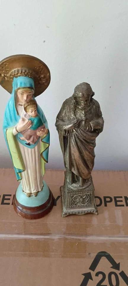 Religious Statues Italy Lot of 3 Vintage Jesus Mary St Anthony - photo 2
