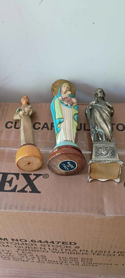 Religious Statues Italy Lot of 3 Vintage Jesus Mary St Anthony - photo 4