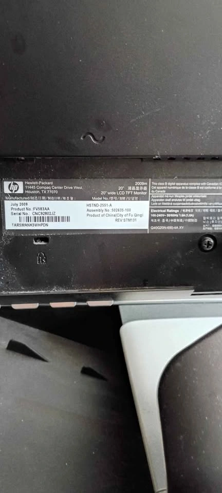 HP Monitor 2009m No Cord Used - photo 5