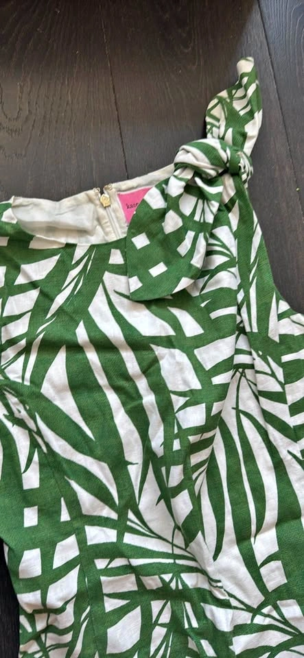 Kate Spade New York Palm Leaf Print Bow Shoulder Dress Size 4