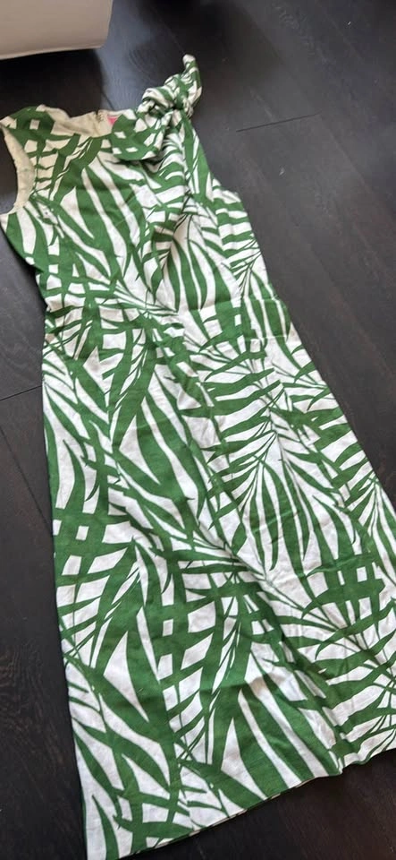 Kate Spade New York Palm Leaf Print Bow Shoulder Dress Size 4 - photo 2