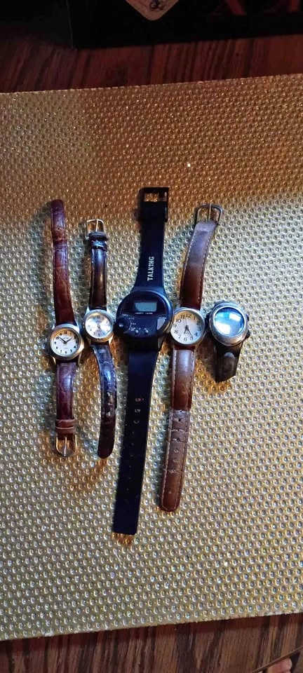 Vintage Watches Lot Untested 5 Total Take All Used