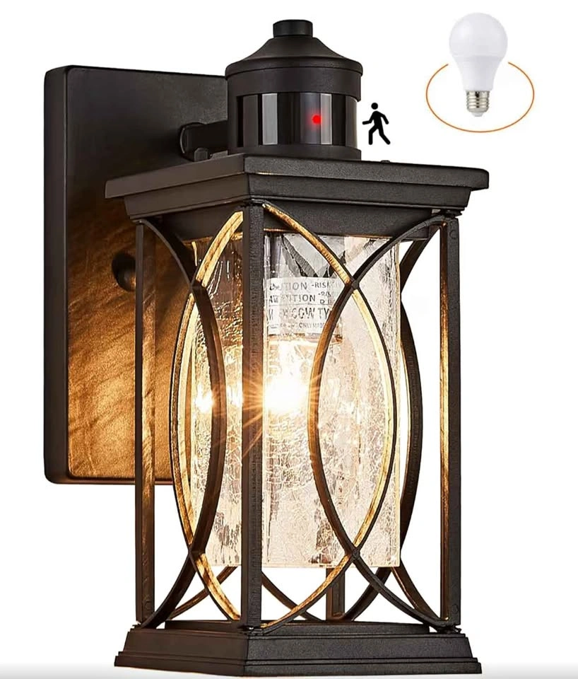 Motion Sensor Dusk to Dawn Outdoor Light Fixture with Dimmable B
