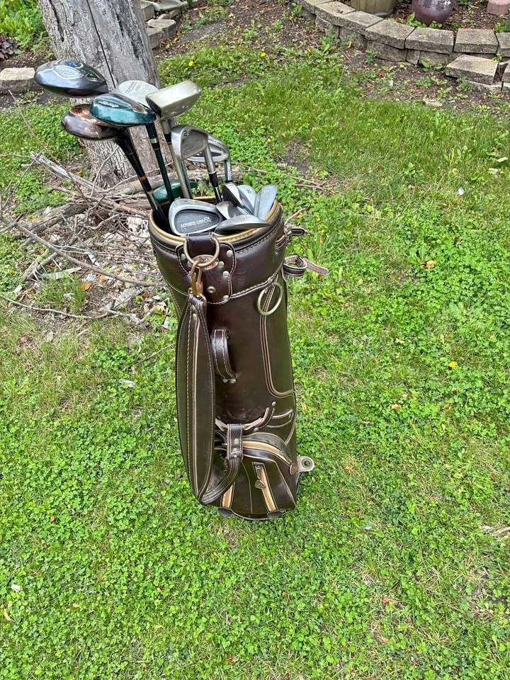 Ram golf bag with golf clubs