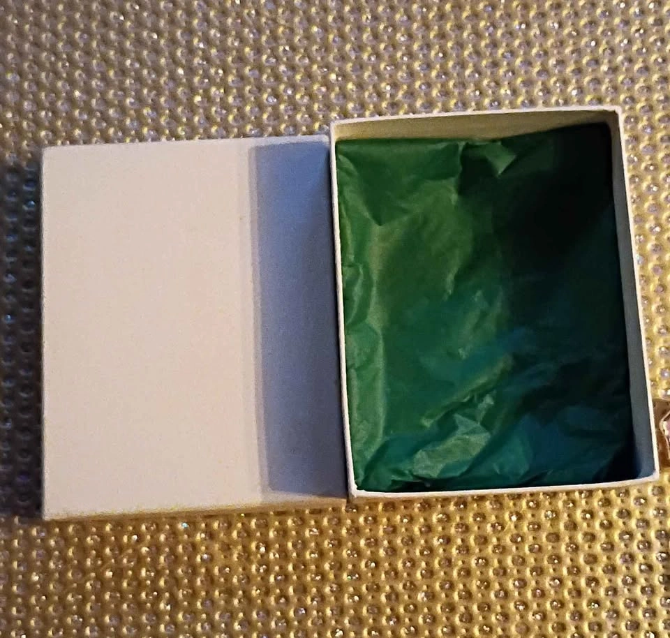 God Bless My Aunt Cross Hanging Glass Pendant New w Box - photo 3