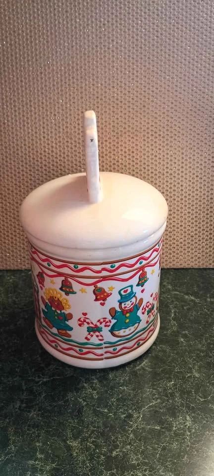 Vintage Gingerbread Cookie Jar Holiday Teleflora Brand 90s - photo 3