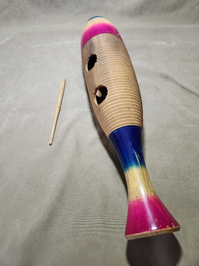 15" Mexican Wood Fish Guiro (Late 1970s) – Folk Art