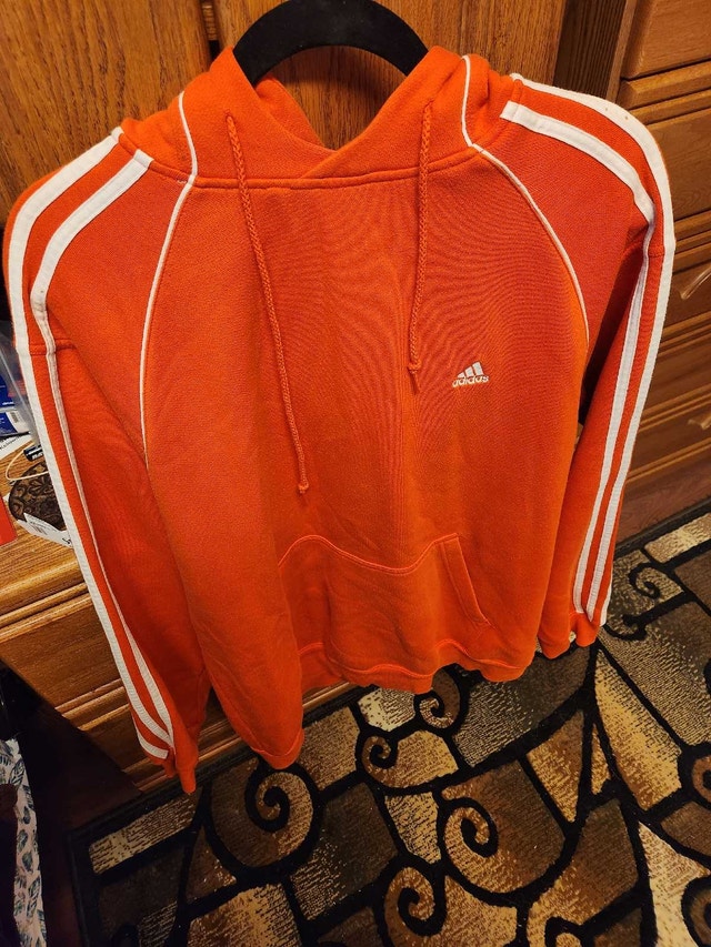 Vibrant Orange Adidas Pullover Hoodie L - photo 4