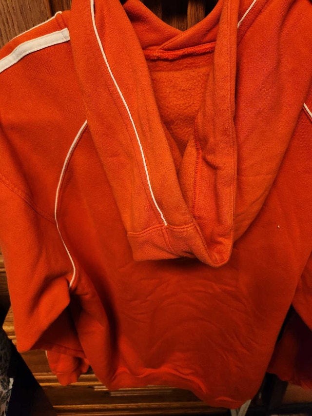 Vibrant Orange Adidas Pullover Hoodie L - photo 5
