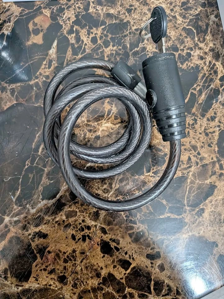 Coiled Cable Bike Lock with 2 Keys
