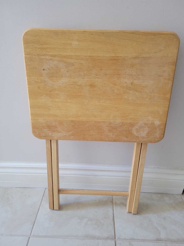 Wooden Folding Tray Table
