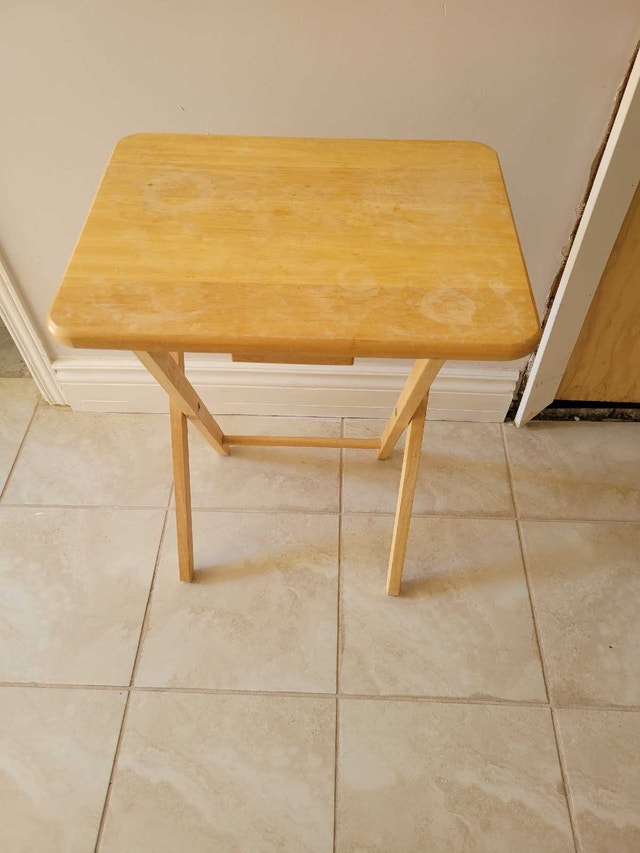 Wooden Folding Tray Table - photo 2