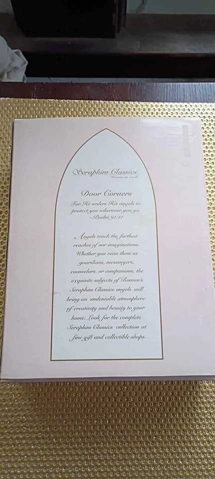 Searphin Glasses Roman Inc Angel Door Blessing Statue w Box Rare - photo 2