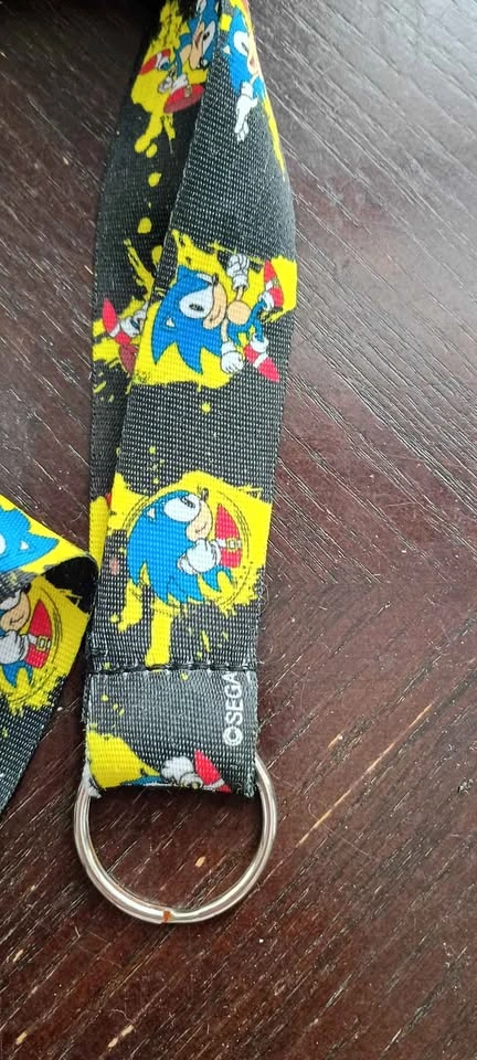 Sonic the Hedgehog Key ID Holder Lanyard Vintage Like New Sega - photo 2