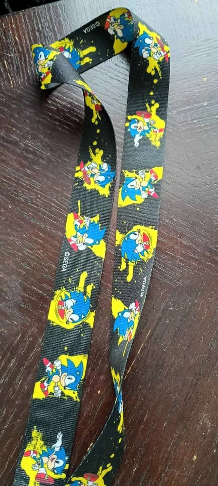 Sonic the Hedgehog Key ID Holder Lanyard Vintage Like New Sega - photo 3