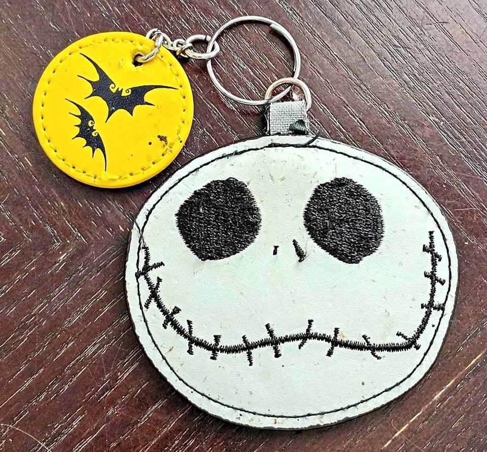 Jack Skellington Vintage Keychain Faux Leather NBCX Tim Burton D
