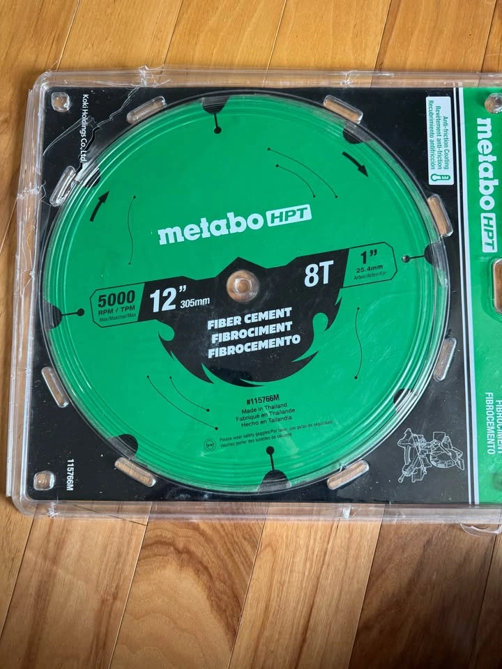 Metabo HPT 12-Inch Fiber Cement Blade, 8-Tooth - photo 2