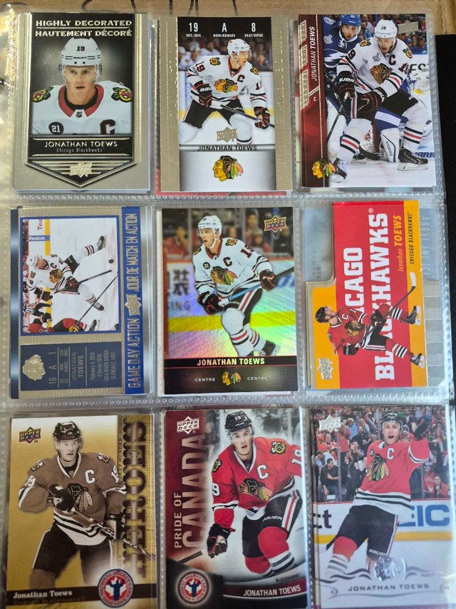 Jonathan Toews Upper Deck Hockey Card Collection