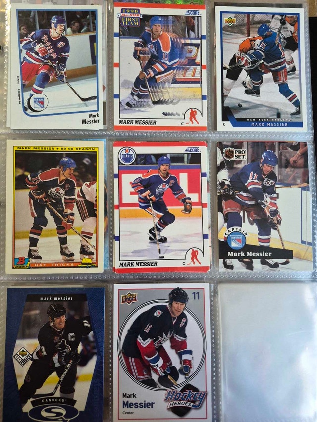 Mark Messier and Jack Eichel Hockey Card Collection